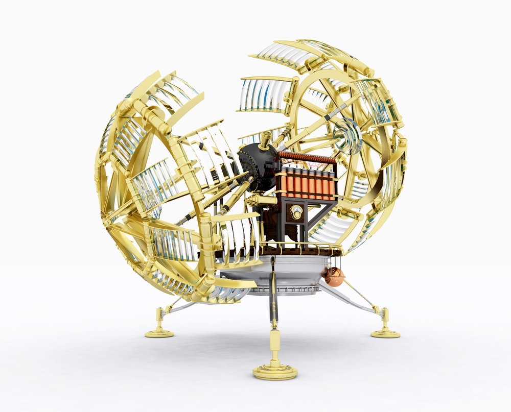 Illustration of a time machine from the story "A Lesson In Time" by David Gittlin