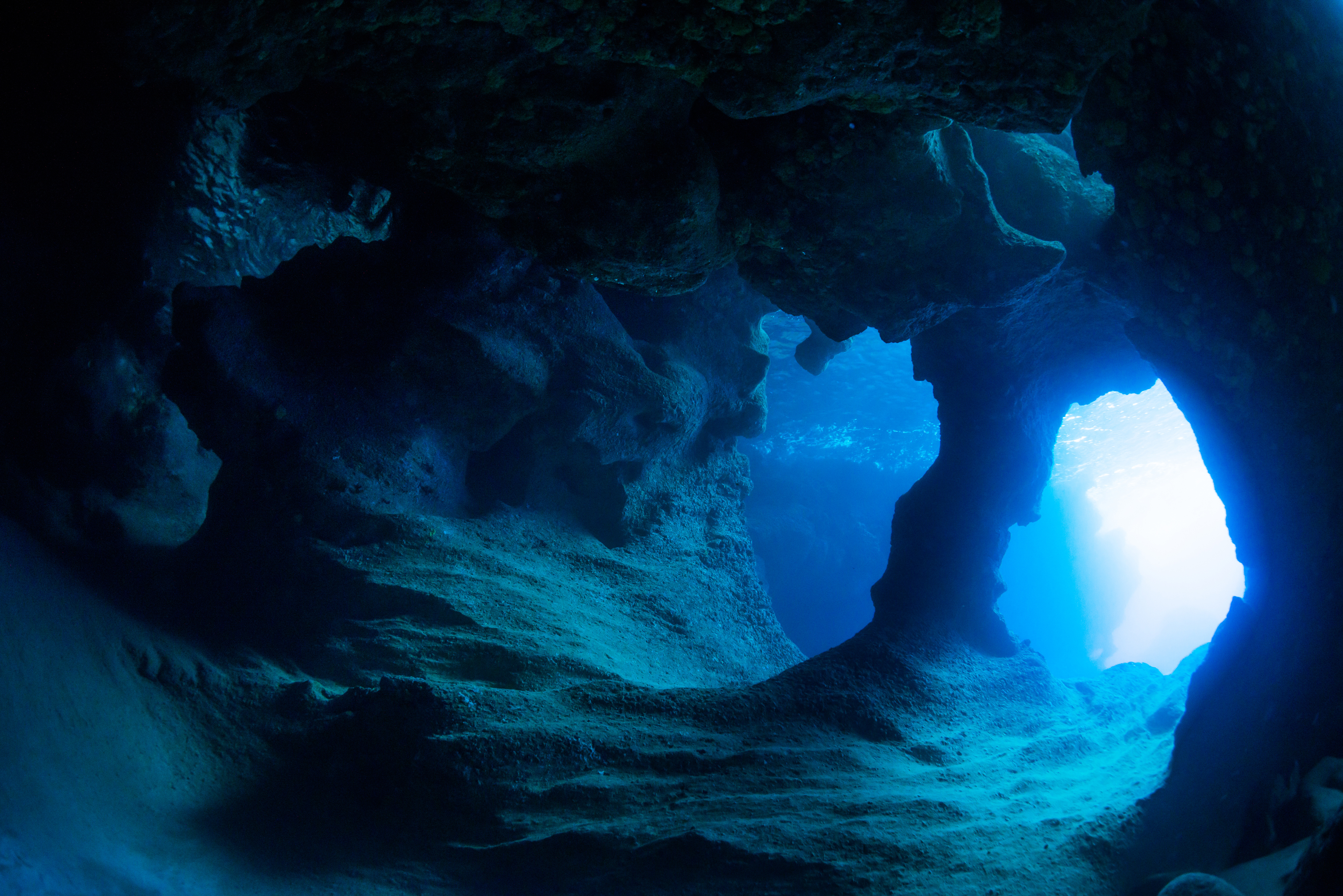 Exploring an Underwater Cave